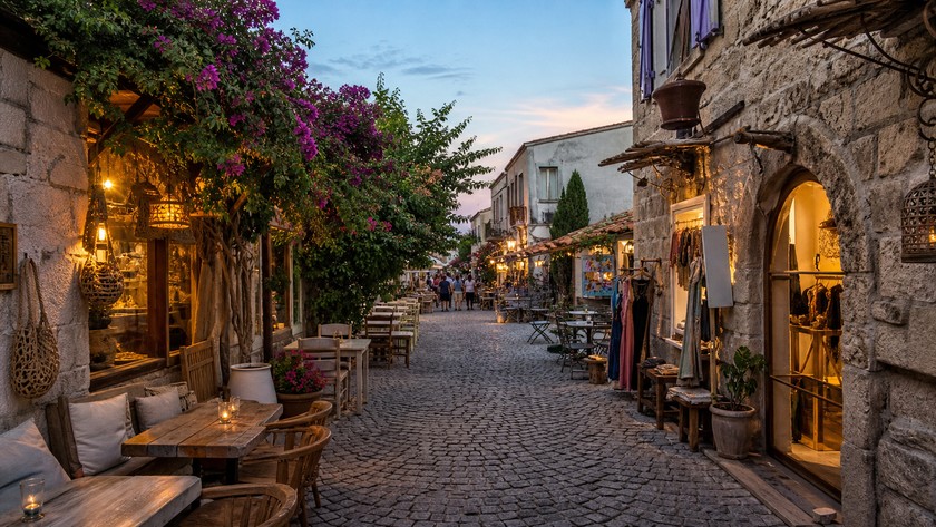 Alaçatı çarşısı