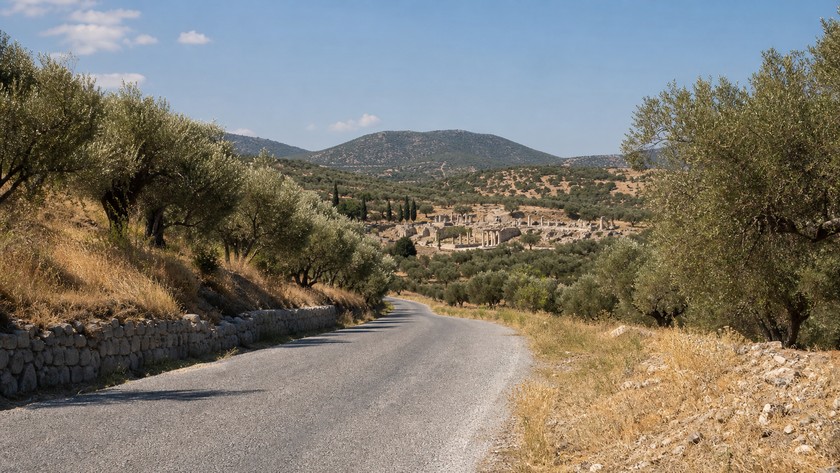 Klaros Antik Kenti ulaşım yolu