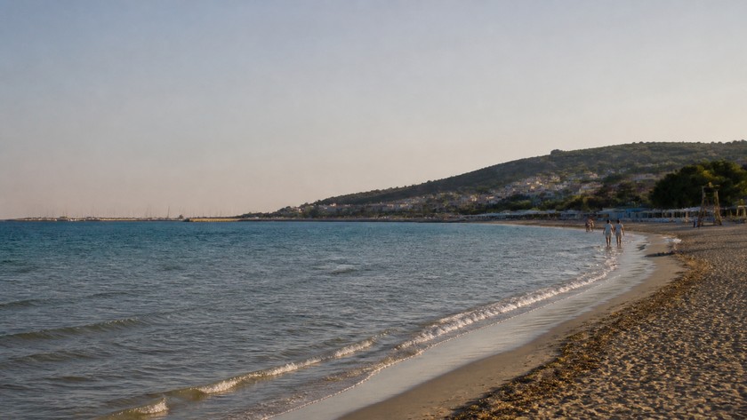 Pırlanta Plajı kıyısı