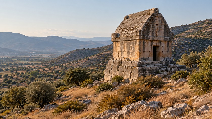 Yatık Kale için temsili taş anıt görünümü